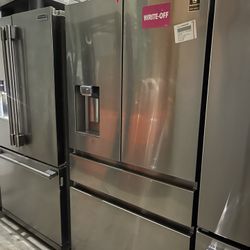 Refrigerator Samsung 4 door stainless steel 36” inches wide French door nevera heladera frío refri