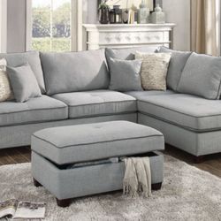 Sectional Sofa + Ottoman
