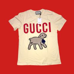 NWT Gucci lamb Spell Out T Shirt Designer 