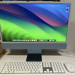 Apple iMac 24inch M3 Chip 8GB/256GB 2023 Model like new condition with AppleCare Warranty. Trade For MacBook