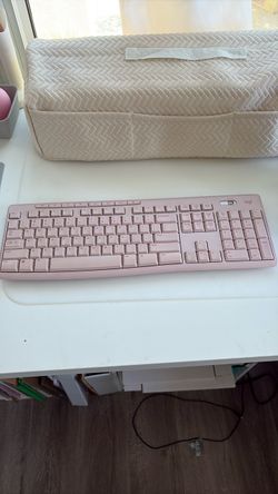 Wireless pink keyboard