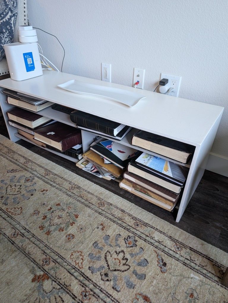 Low TV Or Book Case White