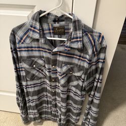 Adult Medium size Lucky brand long sleeve Flannels - 2 count
