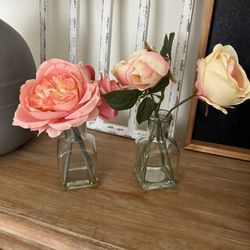 2 Beautiful Faux Flower Arrangements $10