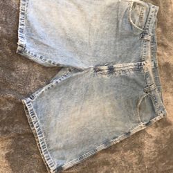 Wrangle jean jorts, carpenter washed jorts, light blue, size 42