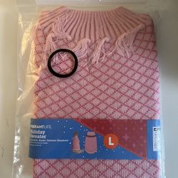 Holiday Sweater For Dog L 50-90lbs