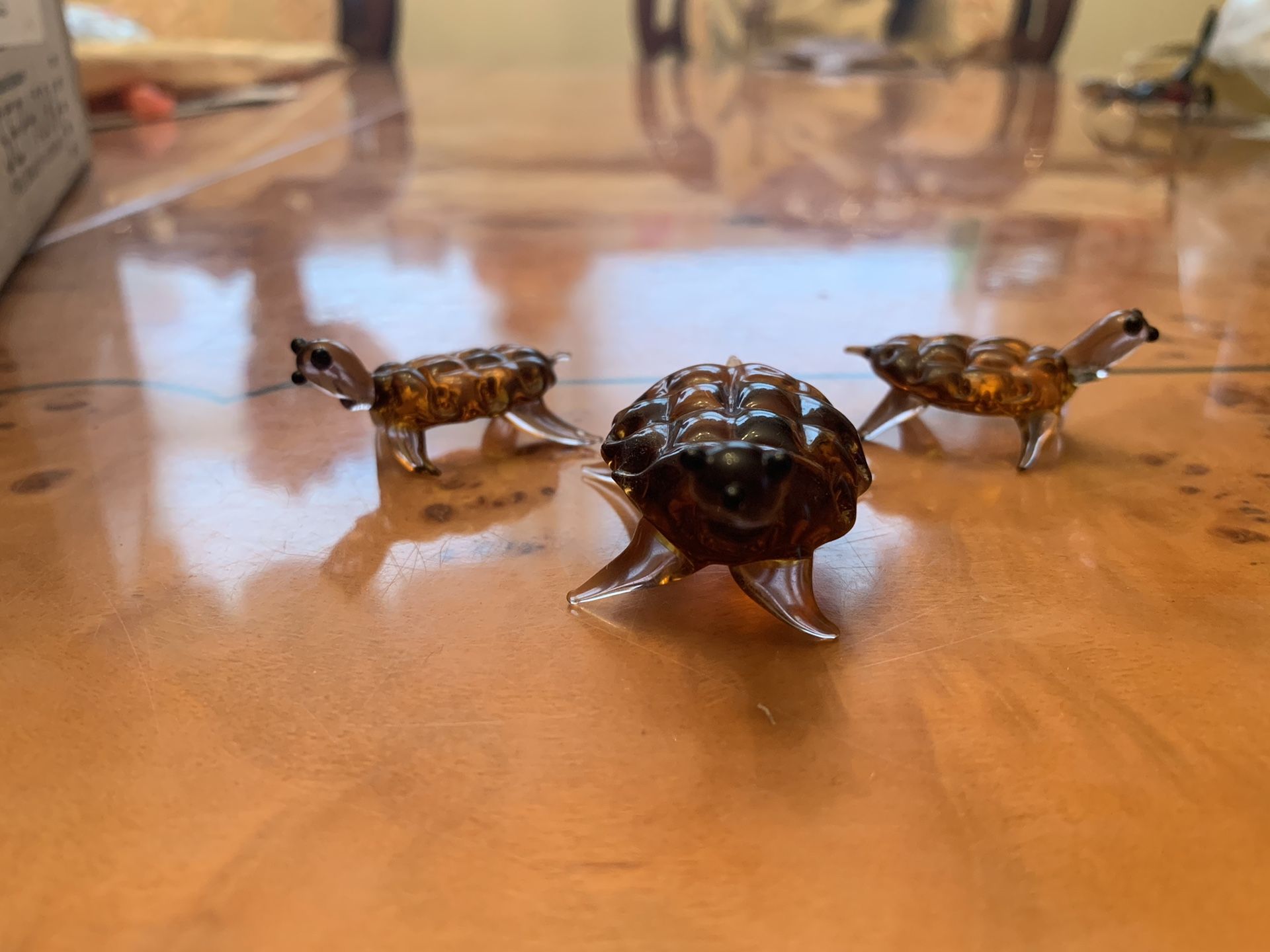 Turtle tortoise glass figurine