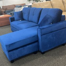 Brand New🐜$40 Down Payment Finance ▪️▪️Monty Navy Reversible Sofa Chaise
