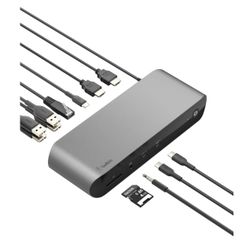 Belkin Thunderbolt 4 Docking Station with 90W Power Delivery for MacBook & Windows - 8K/Dual 4K Display, Thunderbolt 4 Cable, HDMI, Ethernet, SD & Aud