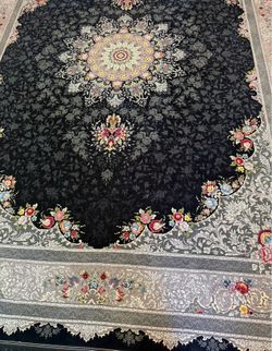 Brand new huge extra large area rug & floral organic cotton carpet for living room, bedroom