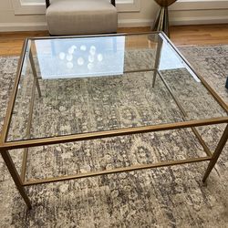 Glass coffee table