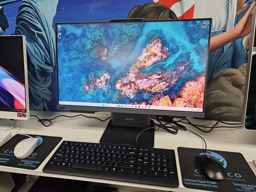 BRAND NEW OPEN BOX 2024 Lenovo All In One 24" Computer Core I7 16 GB RAM 1 TB SSD