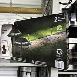 Good Earth Lighting Solar LED Metal Path Lights (2-Pack)