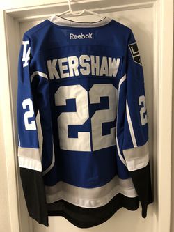 Brand New Blue Dodgers Hockey Jersey Clayton Kershaw Size M,L,XL,2XL & 3XL  for Sale in Los Angeles, CA - OfferUp