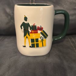 New Without Tags Rae Dunn Elf Movie Christmas Holiday Coffee Tea Cup Mug I’m A Cotton Headed Ninny Muggins