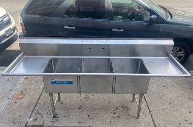 3 compartment Commercial Sink - Restaurant Equipment