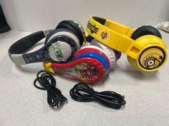 Lot of 3 eKids Bluetooth headphones