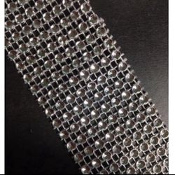 RHINESTONES DIAMONDS BLING RIBBON WRAP - 8 rows 29 inches