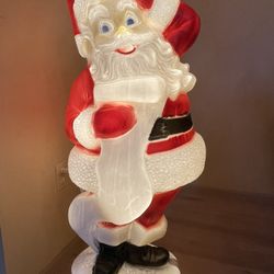 Vintage Santa Blow Mold 45” Lighted 