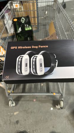 [343].  GPS Wireless Dog Fence System for 2 Dog, Electric Satellite Technology Pet Containment System by GPS Signal Boundary Pets with Waterproof & Re