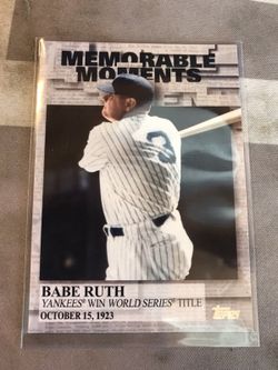Babe Ruth 2017 topps memorable moments baseball card #mm-42