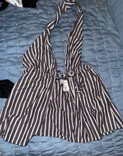 Striped Halter Crop Top set