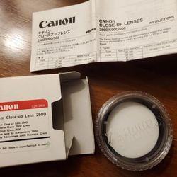 Canon 52 Mm Close Up Lens 250D. " Brand New"