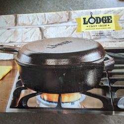  Lodge LCC3 Cast Iron Combo Cooker, Pre-Seasoned, 10.25