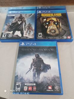$10 Each Great Condition PS4 Games-Borderlands, Destiny, Shadow Of Mordor