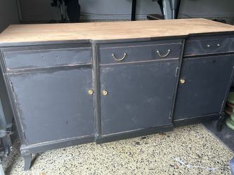 Black wooden sideboard