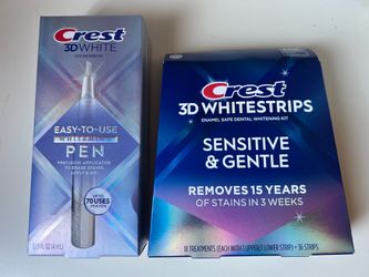 Brand New Crest 3D Teeth Whitening Bundle - Whitestrips & Pen