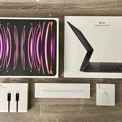 Apple iPad Pro Package - 12.9” 128GB iPad Pro, Magic Keyboard, Thunderbolt 4 Cable, Apple Pencil