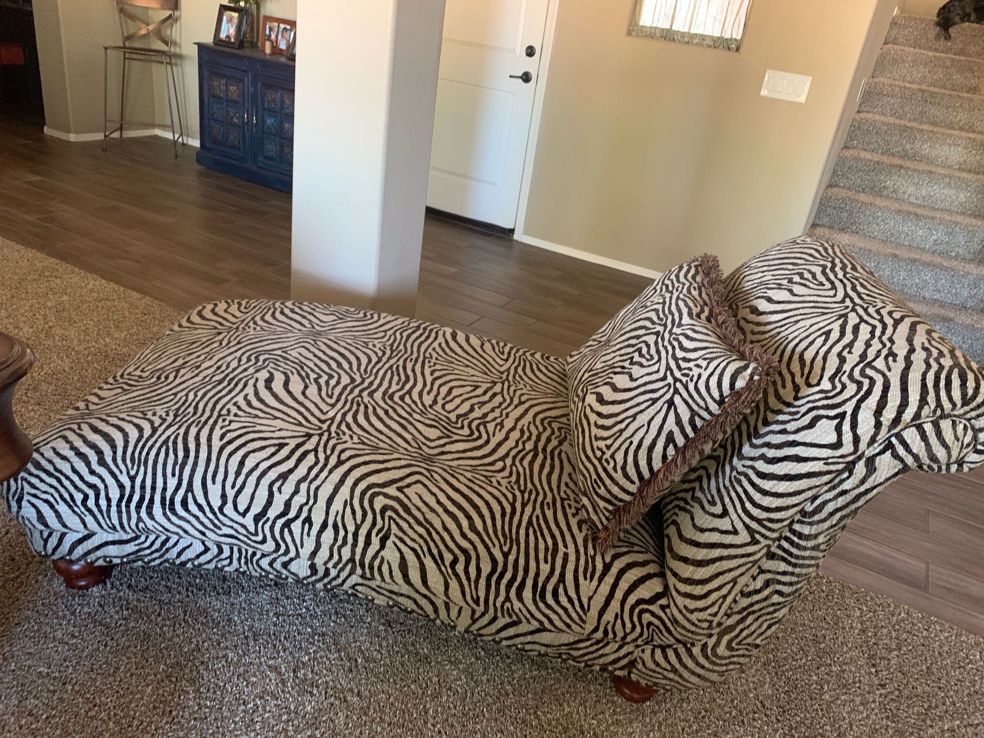 Zebra Chaise Lounge Chair
