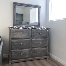 Dresser With Mirror Solid Wood 