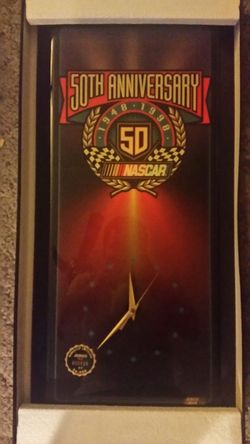Offer up. Nascar 50th anniversary clock. Collecters edition limited edition #1516 of 10000