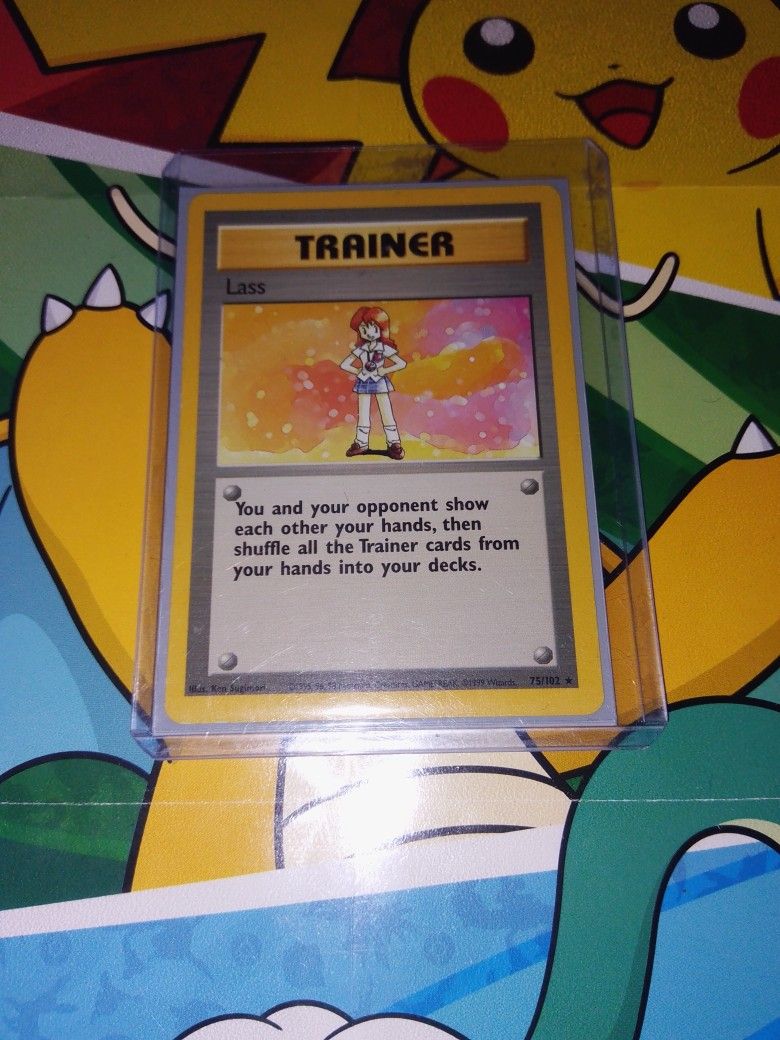 Lass Trainer Card Base Set 75/102 Pokemon