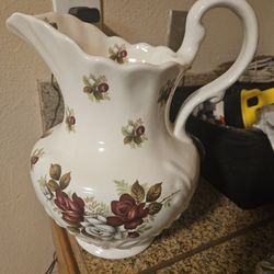 water basin with matching pitcher