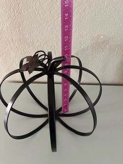 Metal Pumpkin Brown decor