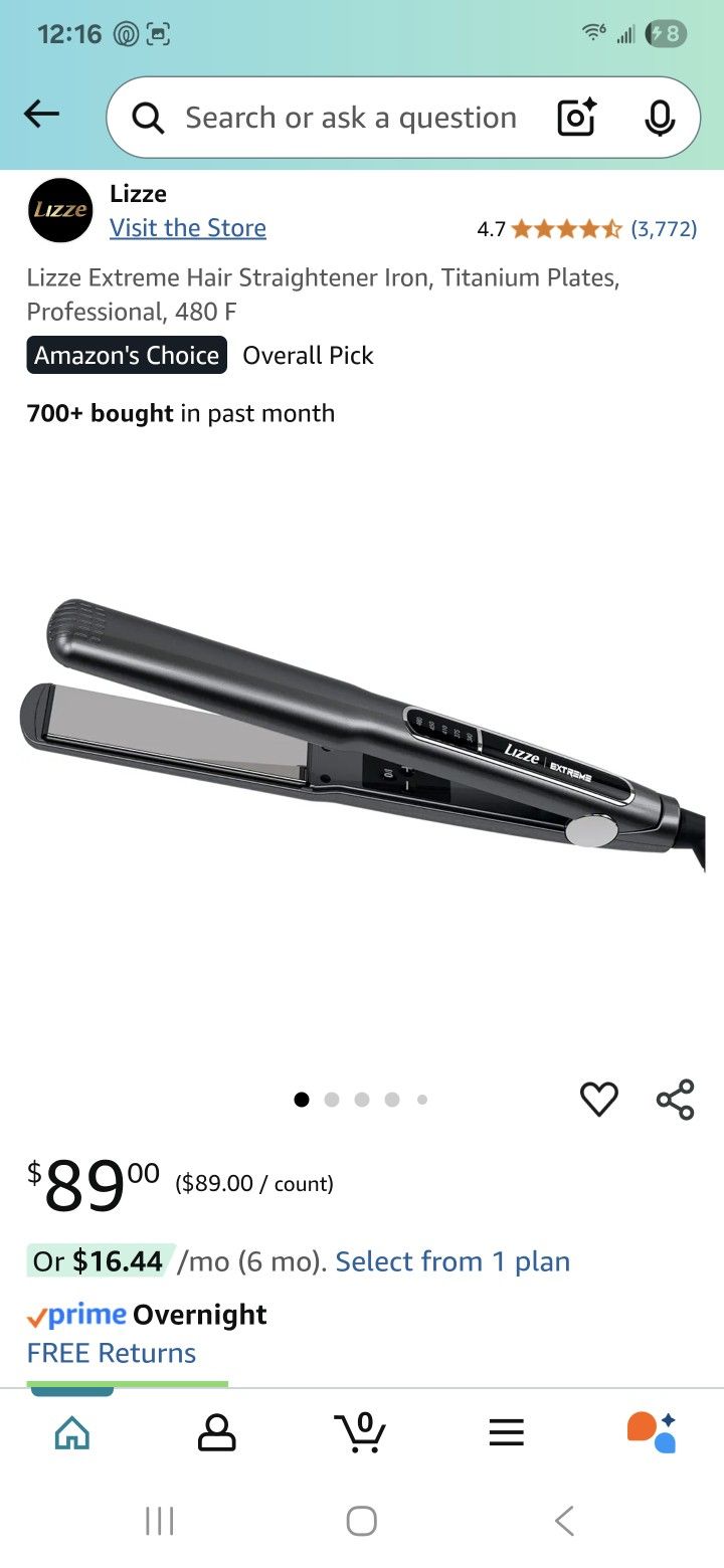 Lizze Extreme Hair Straightener Iron