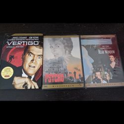 Alfred Hitchcock DVD Lot - Psycho, Vertigo, Rear Window