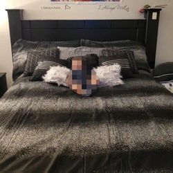 Queen Size Bed Frame With Dresser And Mirror  READ POST!!!