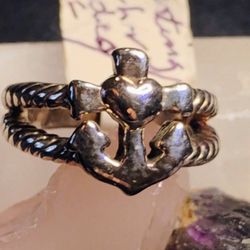 ANCHOR WITH HEART, STERLING SILVER SIZE 6.