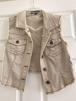 Cream colored Forever 21 vest.