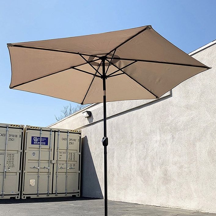 (NEW) $40 Outdoor 10ft Patio Umbrella with Tilt and Crank, Garden Market (Base not included)