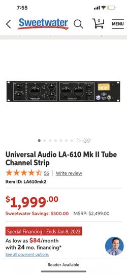 Universal Audio LA-610 Mk II - New Condition