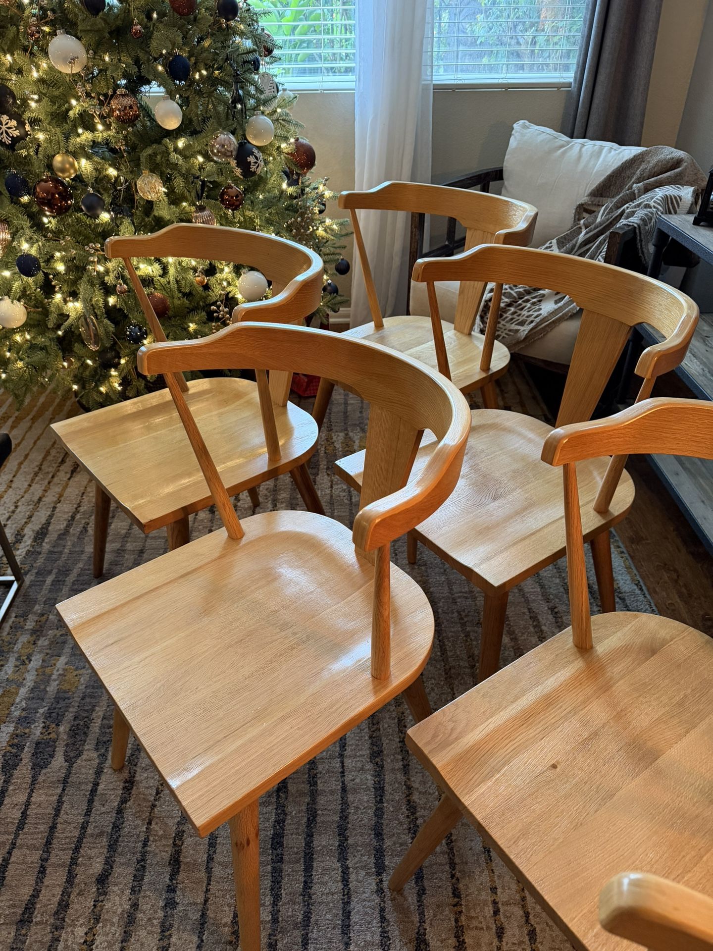Poly & Bark Solid Oak Dining Chairs