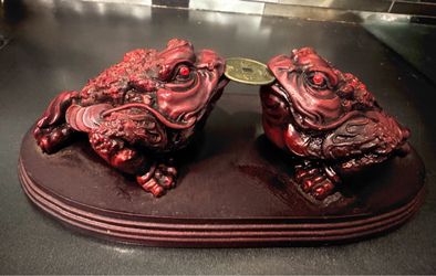 Feng Shui Double Frog for Prosperity and Good Fortune
