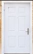 White Six-Panel exterior Door