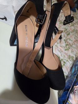 Black woman's high heel shoes