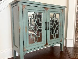 Beautiful rustic blue cabinet